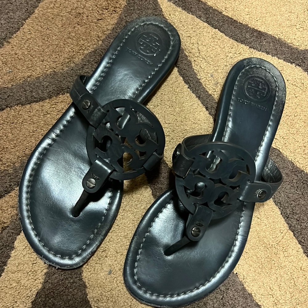 Tory Burch Miller sandals. A few scuffs but other in great condition. Size 7.5